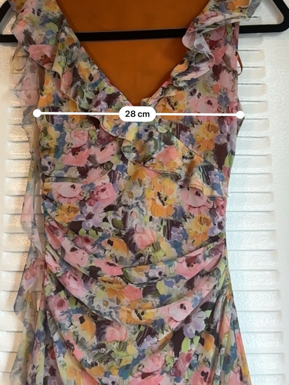 ZARA Floral Ruched Mini Dress Size S New With Tags Romantic Chic Style - Picture 11 of 16